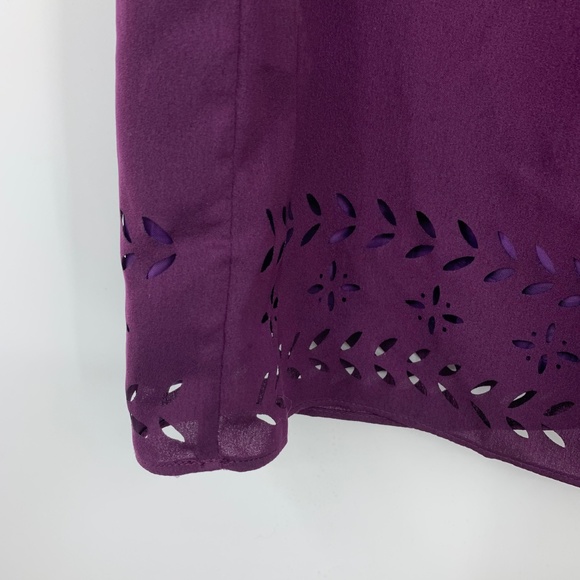 J Crew womens skirt 6 mini purple pull on lined - Picture 4 of 4